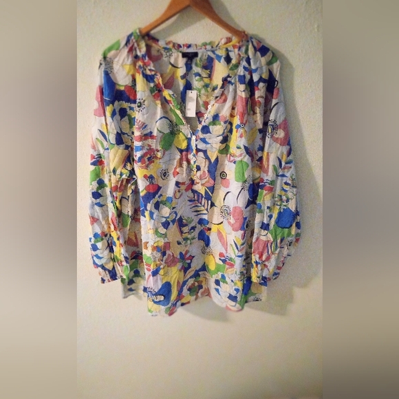 🆕 TALBOTS Garden Floral Long Sleeve Blouse | 2X NWT - Picture 2 of 7